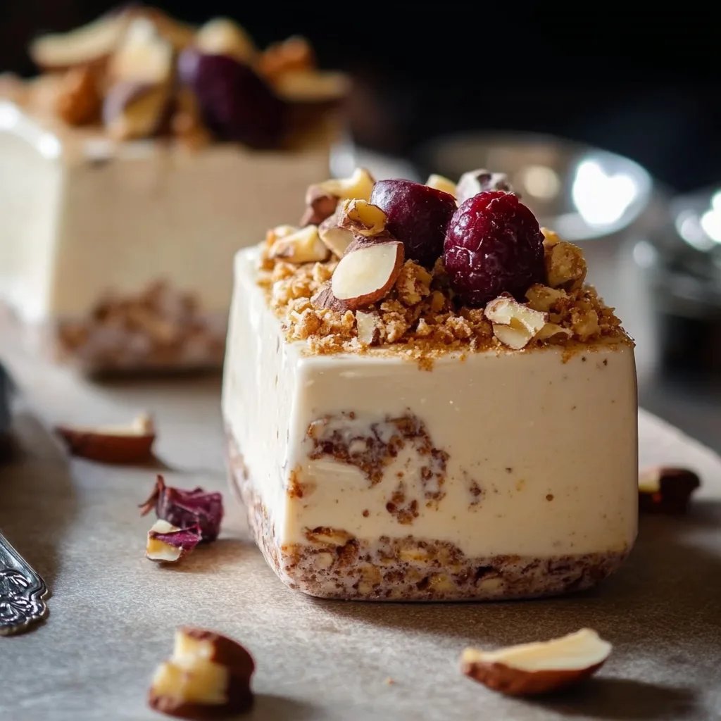 Zimtparfait mit Mandelkrokant