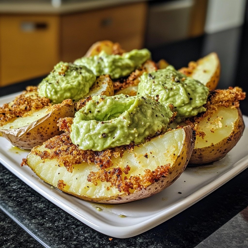 Ofenkartoffeln mit Avocado-Dip