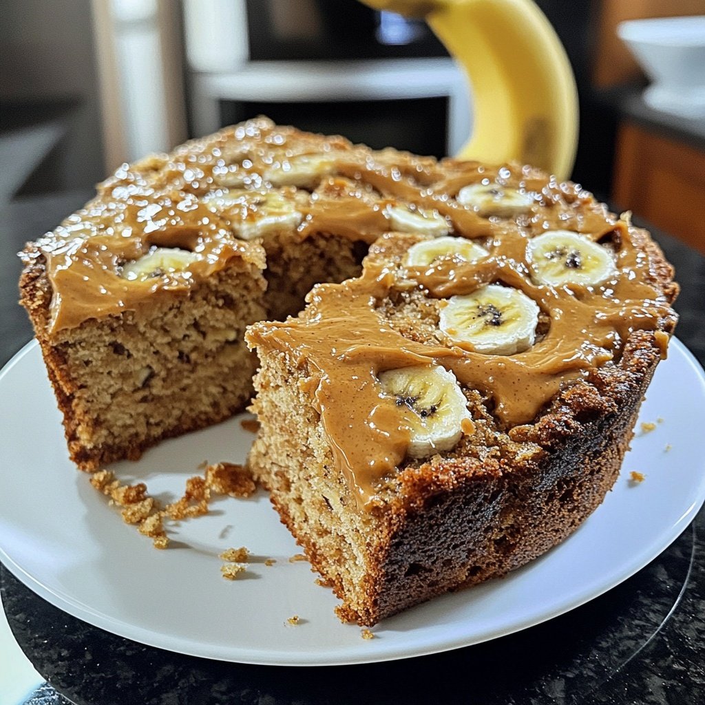 Bananenbrot mit Erdnussbutter