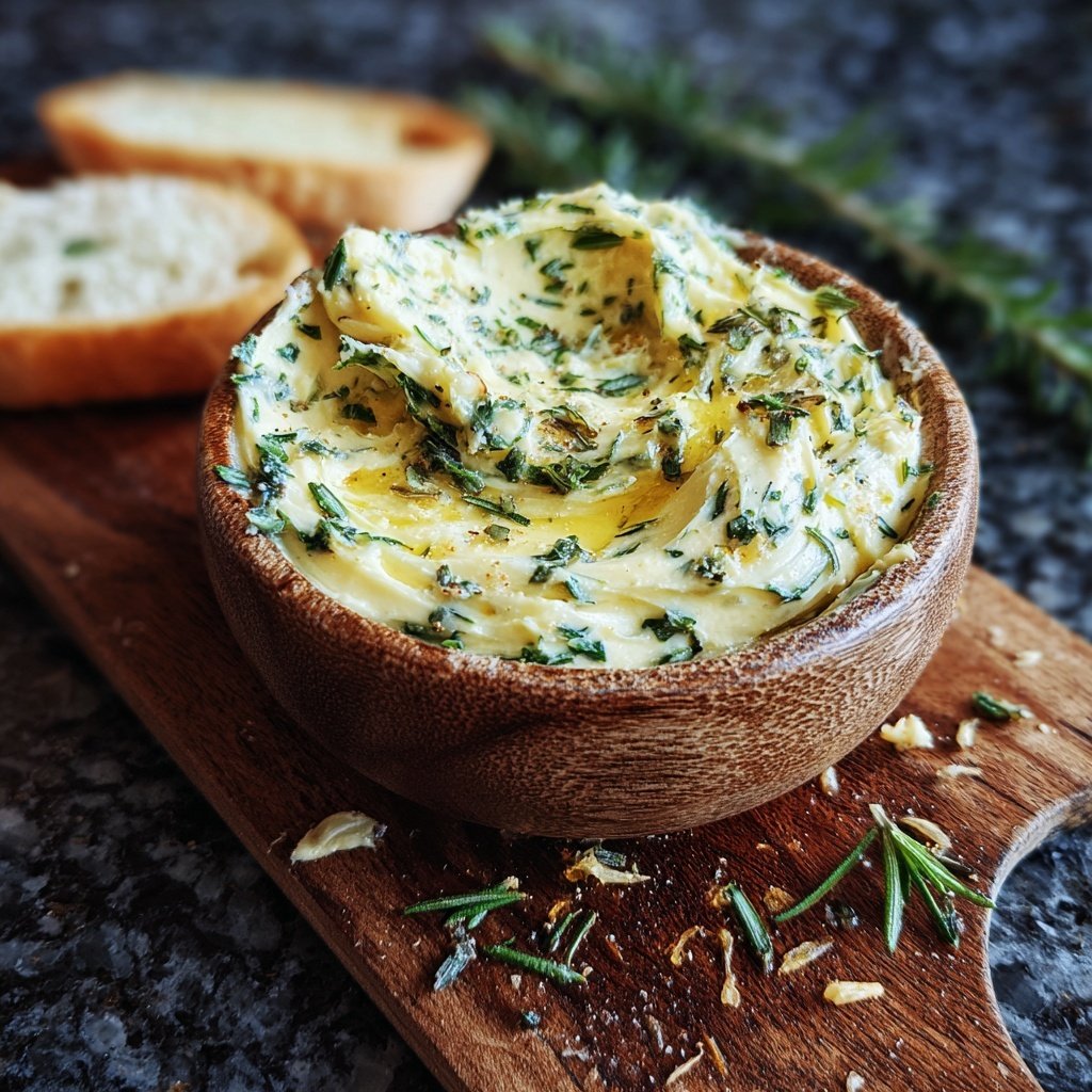 Kräuterbutter Mit Rosmarin Und Knoblauch