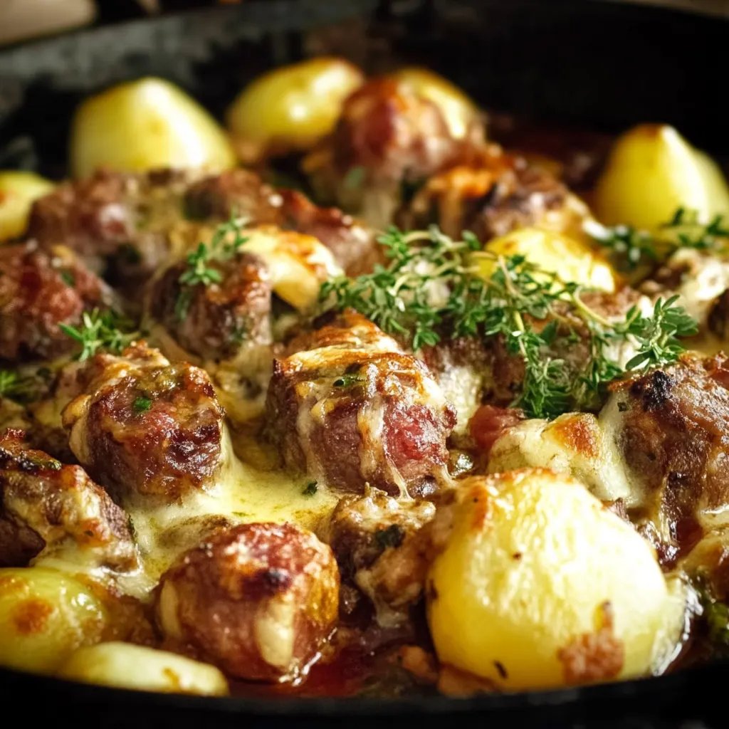 Rosenkohlauflauf mit Hackfleisch und Kartoffeln