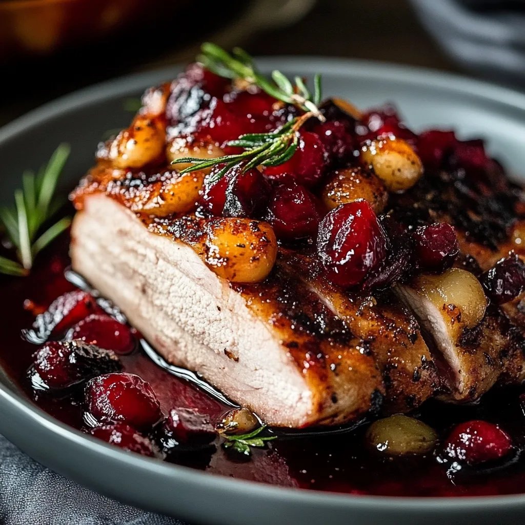 Rinderlendenbraten mit Cranberry-Dijon und Apfelwein-Glasur