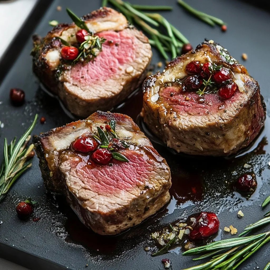 Leckeres gefülltes Rinderfilet zu Weihnachten
